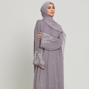 Abaya Musulmana per Donne, Lussuosa Abaya di Dubai per Ramadan ed Eid, Vestito Lungo con Maniche a Pipistrello, Caftano Islamico per la <span class=keywords><strong>Preghiera</strong></span> - Product Image 3