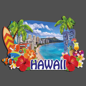 공장 직송 맞춤형 3D 나무 기념품 장식용 냉장고 자석 - Product Image 2