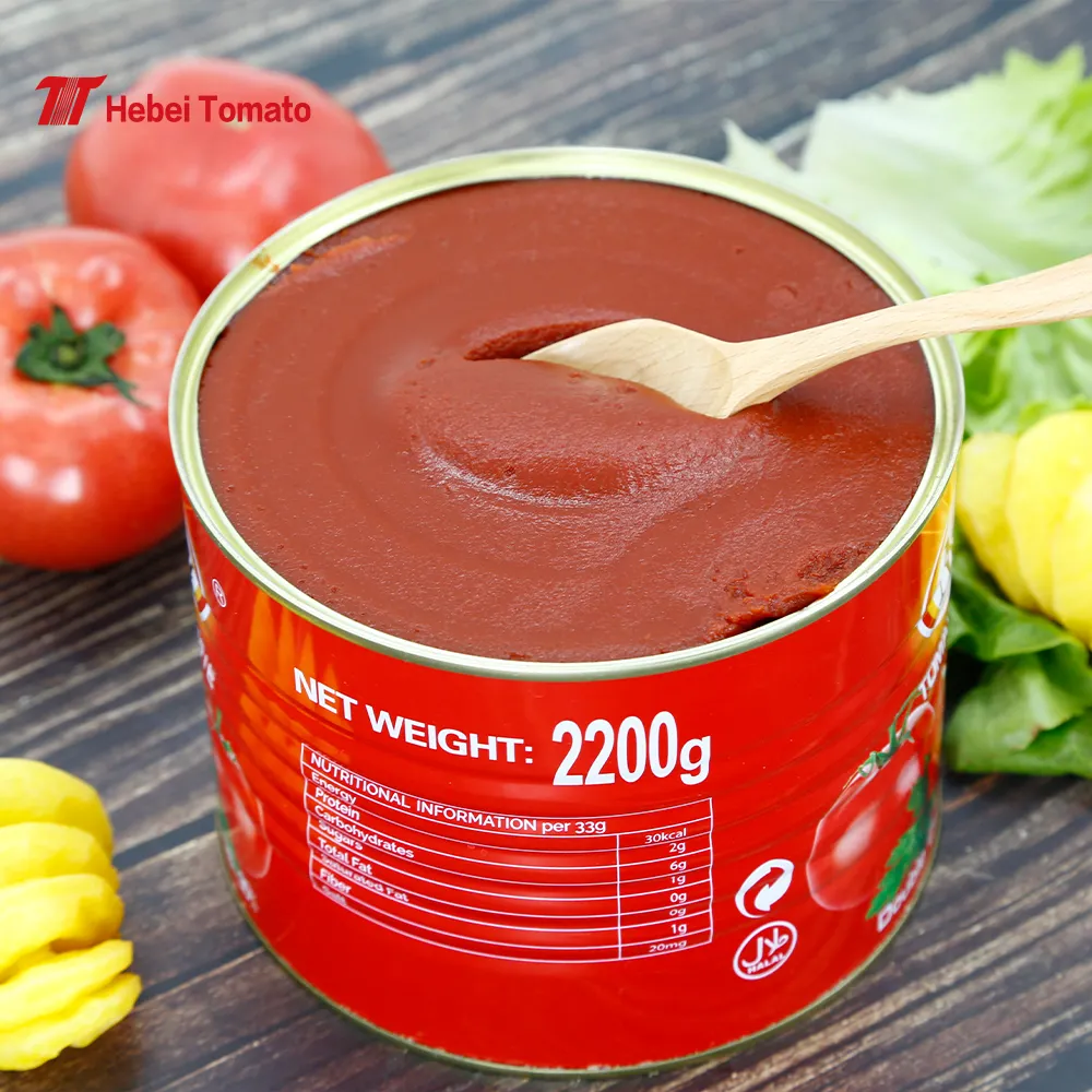 2200g Canned Tomato Paste to Ghana Market Tomato Paste Private Label 2200g*6 Cartons