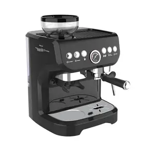 Máquina de café Espresso con molinillo, cafetera de aluminio, capuchino, 19Bar, 2L