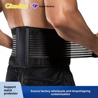 Ceinture de soutien lombaire sportive en néoprène avec plaques de soutien en acier pour la course, les squats, l'entraînement physique, le badminton et la compression abdominale