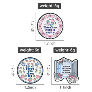 Do Not Lose This Moment Enamel Pins <strong>Small</strong> <strong>Steps</strong> Are Okay Too Motivational Flower Brooch Lapel Badge Wholesale - Product Image 6