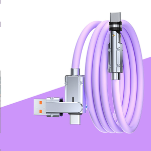 สายชาร์จ USB Type C ยาว 2 เมตร ผลิตจากโลหะผสมสังกะสีหลากสี รองรับการชาร์จเร็ว 6A ถ่ายโอนข้อมูล 480Mbps สำหรับ <span class=keywords><strong>iPhone</strong></span> 16 ใช้ในรถยนต์ได้ - Product Image 5