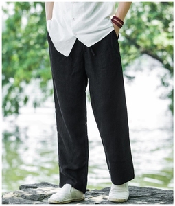 <span class=keywords><strong>Pantaloni</strong></span> in <span class=keywords><strong>Lino</strong></span> da <span class=keywords><strong>Uomo</strong></span> OEM ODM <span class=keywords><strong>Estivi</strong></span> - Nuovo Stile Gamba Larga Dritta Casual (<span class=keywords><strong>Pantaloni</strong></span> Leggeri e Traspiranti per <span class=keywords><strong>Uomo</strong></span>) - Product Image 3