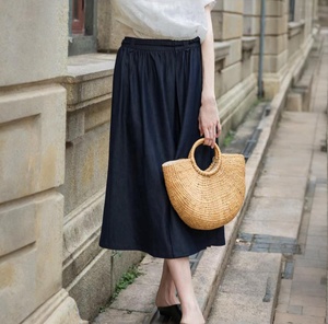 Women High Waist A-Line Midi Skirt Casual Office Work Travel Summer Fall Fashion Skirt - Product Image 2