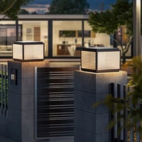Haute qualité moderne minimaliste poste porte principale lampe moderne extérieur pilier lumière eau à motifs verre parc lampe pilier