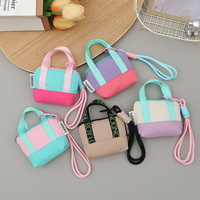 Tas Jinjing Kecil Portabel Terbaru 2026 Unisex, Tas Mini Kanvas dengan Resleting, Dompet Koin, Gantungan Kunci Headset, Tas Tali Pergelangan Tangan Kecil