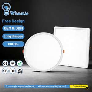 Plafonnier LED ultra-fin à luminosité élevée, sans trou, pour salon, chambre, appartement, bureau, magasin, panneau lumineux LED - Product Image 1