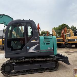 รถขุดโคเบลโก้ SK75 ปี 2022 สีเขียวอมฟ้า น้ำหนัก 7.5 ตัน เครื่องยนต์ยันมาร์ ความจุบุ้งกี๋ 0.40 ลูกบาศก์เมตร กำลัง 44.3 กิโลวัตต์ - Product Image 2