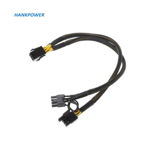 Örgülü PCI-E 6 Pin çift PCIe 8 Pin (6 + <span class=keywords><strong>2</strong></span>) pin PCI Express güç adaptörü GPU Splitter uzatma kablosu - Product Image 3