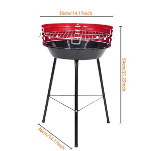 13 "pare-brise haut version Réglable Portable Rond Barbecue Barbecue au Charbon de bois