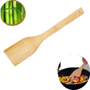 Juego de 7 Utensilios de Cocina de Bambú Ecológicos Antiadherentes, Espátula, Cuchara, Pinzas, Aptos para Lavavajillas, Personalizables para Cocina de Apartamento - Product Image 3