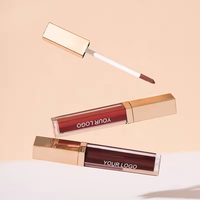 Gloss à lèvres liquide naturel végétalien à label privé, lisse, doux, hautement pigmenté, imperméable, mat, pour femmes, maquillage quotidien des lèvres