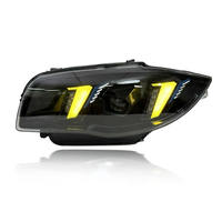 Pièce auto pour BMW Série 1 E87 Phare 2004-2011 Nouveau design style yeux de serpent double couleur jaune blanc DRL LED