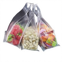 Sachets transparents refermables de qualité alimentaire, résistants à l'humidité, à fond plat, à large ouverture, en PET, pour dattes rouges et noix