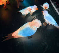 CAIQI Elektrische LED-Vogelskulptur-Leuchte IP65 Wasserdicht für Außendekoration 3D-Gedruckte Tier-Landschaftslampe Dimmbar 2-Jahres-Garantie
