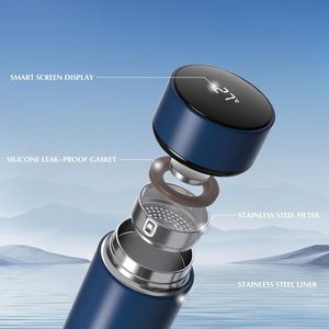 Temperature Display <b>Thermos</b> Stainless Steel Intelligent Water <b>Bottle</b> 500ml Smart Digital <b>Thermos</b> - Product Image 5