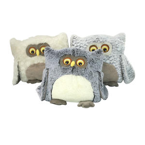 Oreiller-couverture en peluche super doux en forme de <span class=keywords><strong>hibou</strong></span> de dessin animé, brodé, avec rembourrage en coton PP, pour vente en gros OEM ODM - Product Image 1