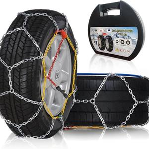 Rantai salju Universal 2 buah untuk mobil/SUV/truk-rantai traksi darurat yang dapat disesuaikan untuk ban salju - Product Image 3