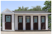 Toilettes portables modernes avec chasse d'eau rapide et lavabo |   Unité mobile de couleur personnalisée pour l'école, l'extérieur, la maison, le bureau et l'usage public