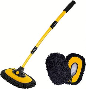 Brosse de nettoyage de voiture rétractable en microfibre chenille à long manche pour lavage - Product Image 2