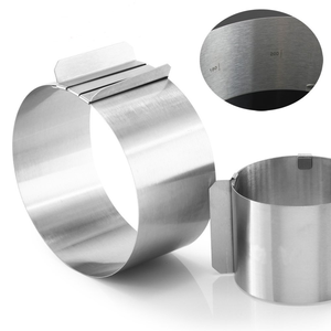 Anneau de gâteau <span class=keywords><strong>réglable</strong></span> de haute qualité, rond en acier inoxydable, outils de cuisson, anneau de Mousse rond - Product Image 3