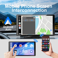 Radio FM sans fil, CarPlay iOS, Android Auto, écran tactile 10,1'', système de caméra de recul DVR 4CH 1080P pour camion, remorque, camping-car, VR