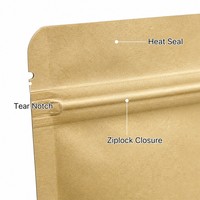 Sachet d'emballage pour fromage en papier kraft, pochette verticale avec fenêtre transparente, impression numérique