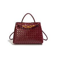 Sac à main en PU personnalisé pour femme, sac fourre-tout de luxe, texture haut de gamme, motif tissé léger, poche multicouche, sac à bandoulière magnétique BULAIDAI