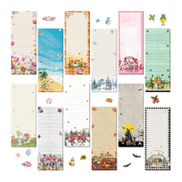Pegatina Magnética Autoadhesiva para Refrigerador con Diseño Floral, Bloc de Notas Removible, Planificador de Listas de Compras (Personalizable) China