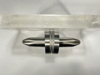 Poignée de porte en acier creux au design européen moderne, installation facile pour chambre, villa, hôtel, bureau, côté droit, argentée