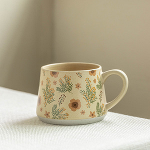 Mug à café et à thé de grande capacité, design minimaliste à la française, fait à la main, avec motif floral, pour le <span class=keywords><strong>petit</strong></span>-<span class=keywords><strong>déjeuner</strong></span> et l'usage domestique - Product Image 4