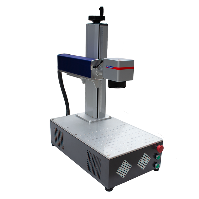 Metal Marking Fiber Laser Engraver 20w 30w Easy Carry Easy Operate Easy Dog Card Room Number Name Title Serial Number Mobile