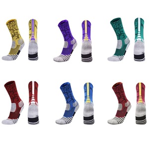 Chaussettes de basket-ball longues et épaisses pour hommes - Chaussettes de sport professionnelles avec mélange de coton antidérapant - Product Image 5