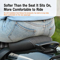 Compatible avec la moto VOGE CU250, coussin de siège arrière épaissi, élargi, imperméable, antidérapant en PU
