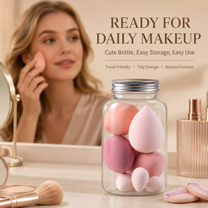Venta al por Mayor de 14 Esponjas de Maquillaje Rosadas, Libres de Látex, Veganas, Suaves, con Logotipo Personalizado, para Difuminar Cosméticos, en Forma de Huevo, Lavables - Product Image 3