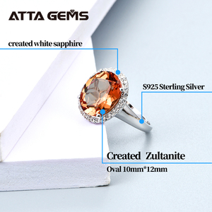 Zultanite Đá Quý Vòng Đối Với Phụ Nữ Rắn 925 Sterling Silver Bạc Thay Đổi Màu Sắc Diaspore Solitaire Đá Vành Đai Quà Tặng Đồ Trang Sức Mỹ - Product Image 3