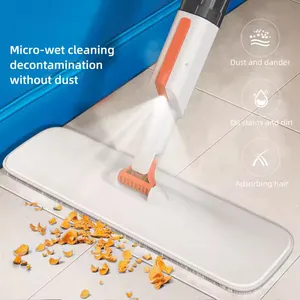 Rotatable Flat Mop And Window Cleaner 2 In 1 Spray PVA Wiper Magic Window Glass Cleaner Brush Cleaning Tool Squeegee Kit