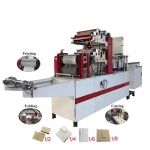 Full automatic soft tissue paper napkin cutting making machine napkin serviette folding machine