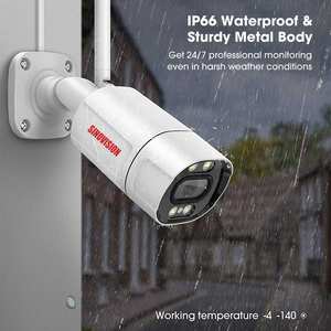 Kamera <span class=keywords><strong>CCTV</strong></span> IP Camhipro Tuya App 8MP 4K Outdoor H.265 Bullet Surveillance Night Vision IR Wide-Angle SD Card Putih Audio Dua Arah - Product Image 4