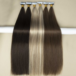 Extensions Adesive di Capelli Umani Pronte per la Spedizione 10-30 Pollici Vendita Diretta dalla Fabbrica Extensions Adesive di Capelli Vergini con Cuticole Allineate Grezze - Product Image 3
