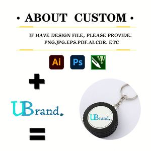 Cinta Métrica Retráctil con Forma de Mini Neumático, Llavero con Regla, Cinta Métrica Portátil con Logotipo Personalizado - Product Image 3