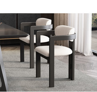 Chaises de salle à manger en velours de haute qualité oka bois meubles de maison tissu chaise de salle à manger moderne pour hôtel restaurant