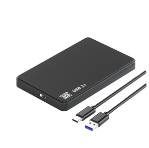 Caja de plástico para <span class=keywords><strong>disco</strong></span> <span class=keywords><strong>duro</strong></span> <span class=keywords><strong>externo</strong></span> Caja de 2,5 pulgadas Caja SATA a USB 3,0 HDD Computadora Caja de color negro OEM ABS Stock de plástico - Product Image 1