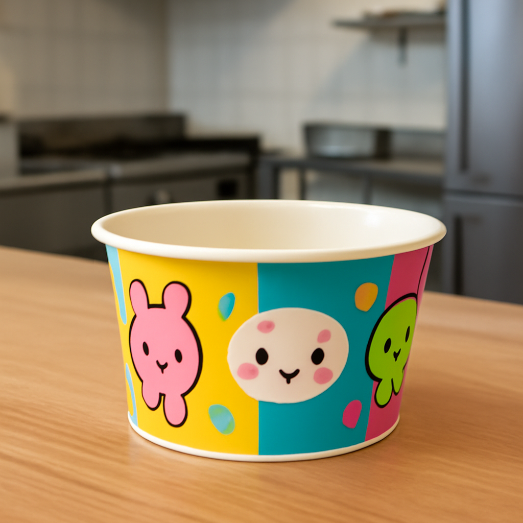 Eco-Friendly Disposable Tableware Customized Printing Paper Bowl for Kids Parties and Restaurants