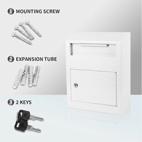 Boîte aux lettres murale moderne en métal YOOBOX MA020 avec un design durable pour une utilisation en extérieur dans le jardin, installation facile
