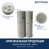 Cellule Li-ion INR21700 NCM 18C 90A 5000 mAh à débit de décharge élevé, batterie lithium-ion cylindrique 5000 mAh Tenpower 50xg 21700