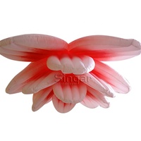 Fleur géante décorative 3m, éclairage LED, fleur gonflable pour plafond de fête, décoration de fleur de scène
