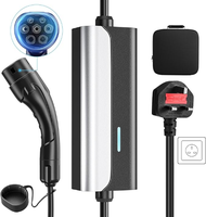 Câble de chargeur EV Type 2 à 3 broches BS Plug 13A Type 2 chargeur réglable ev chargeur type2 UK