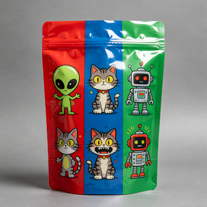 Customized printed Mylar <b>bag</b>, 3.5g anti odor vertical <b>bag</b>, resealable zipper <b>packaging</b> <b>bag</b>, polyester film <b>bag</b> - Product Image 4